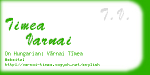 timea varnai business card