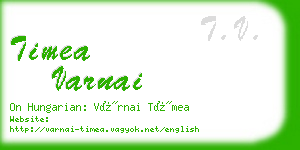 timea varnai business card